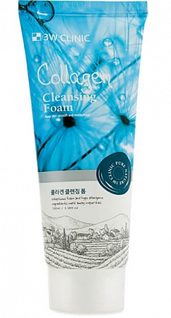 3W Clinic~Регенерирующая пенка для умывания с коллагеном~Collagen Foam Cleansing