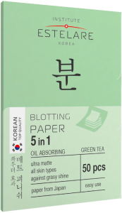 Estelare~Матирующие салфетки 5 в 1 с зеленым чаем~Ultra Matte Green Tea